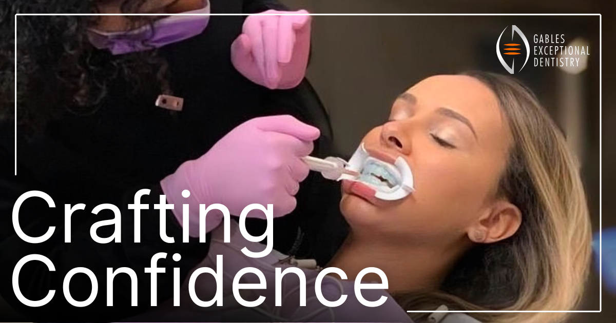 Crafting Confidence Woman getting professional teeth whitening