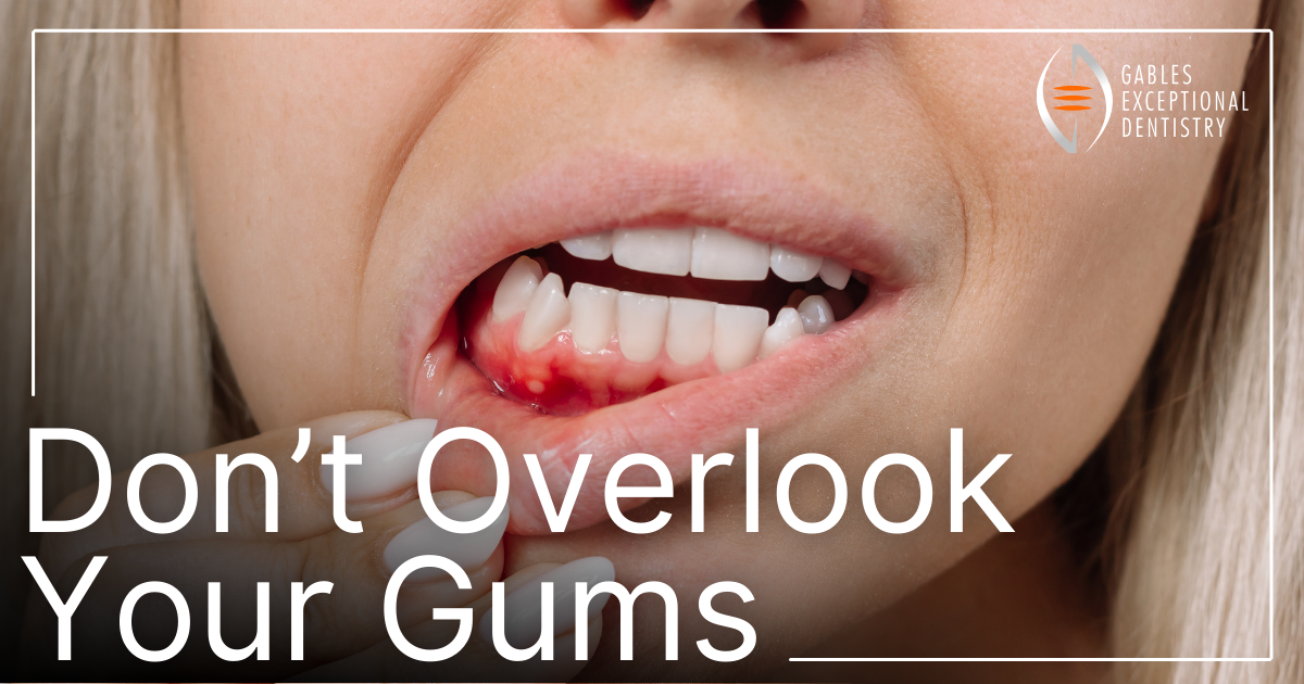 Woman with gum disease